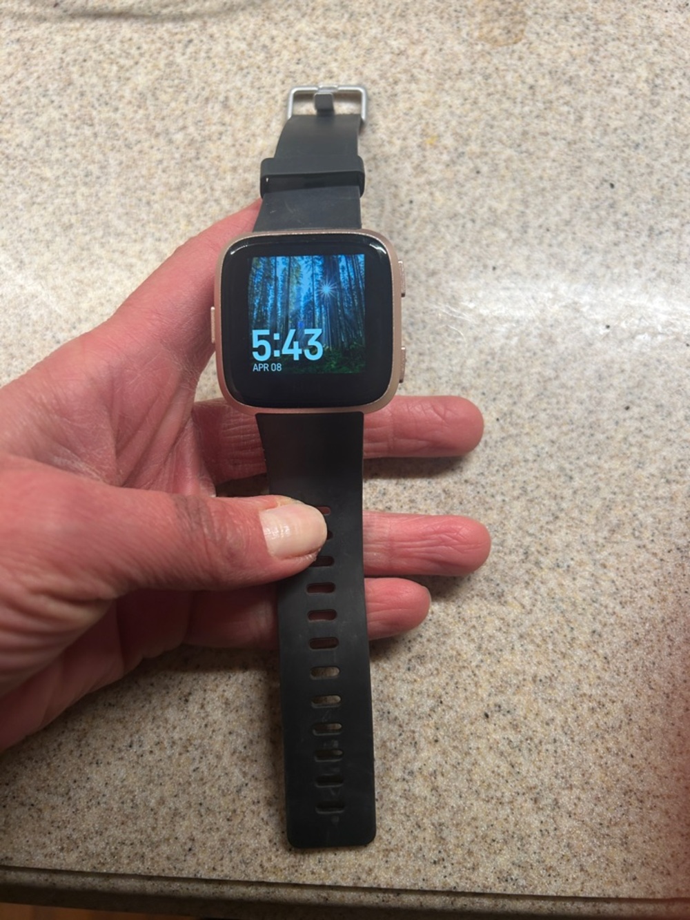 fitbit Versa 2 Black Silicone Band Smartwatch